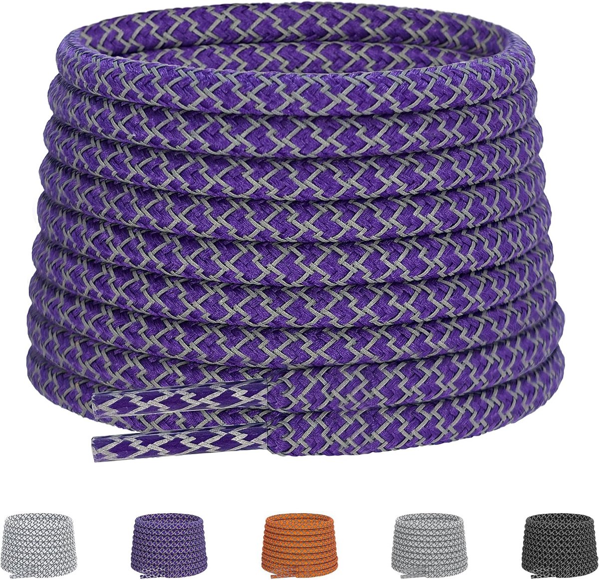 4mm Ronde Reflecterende Veters, Glow-In-The-Dark Veters Voor Sportschoenen, Werkschoenen, Hardloopschoenen