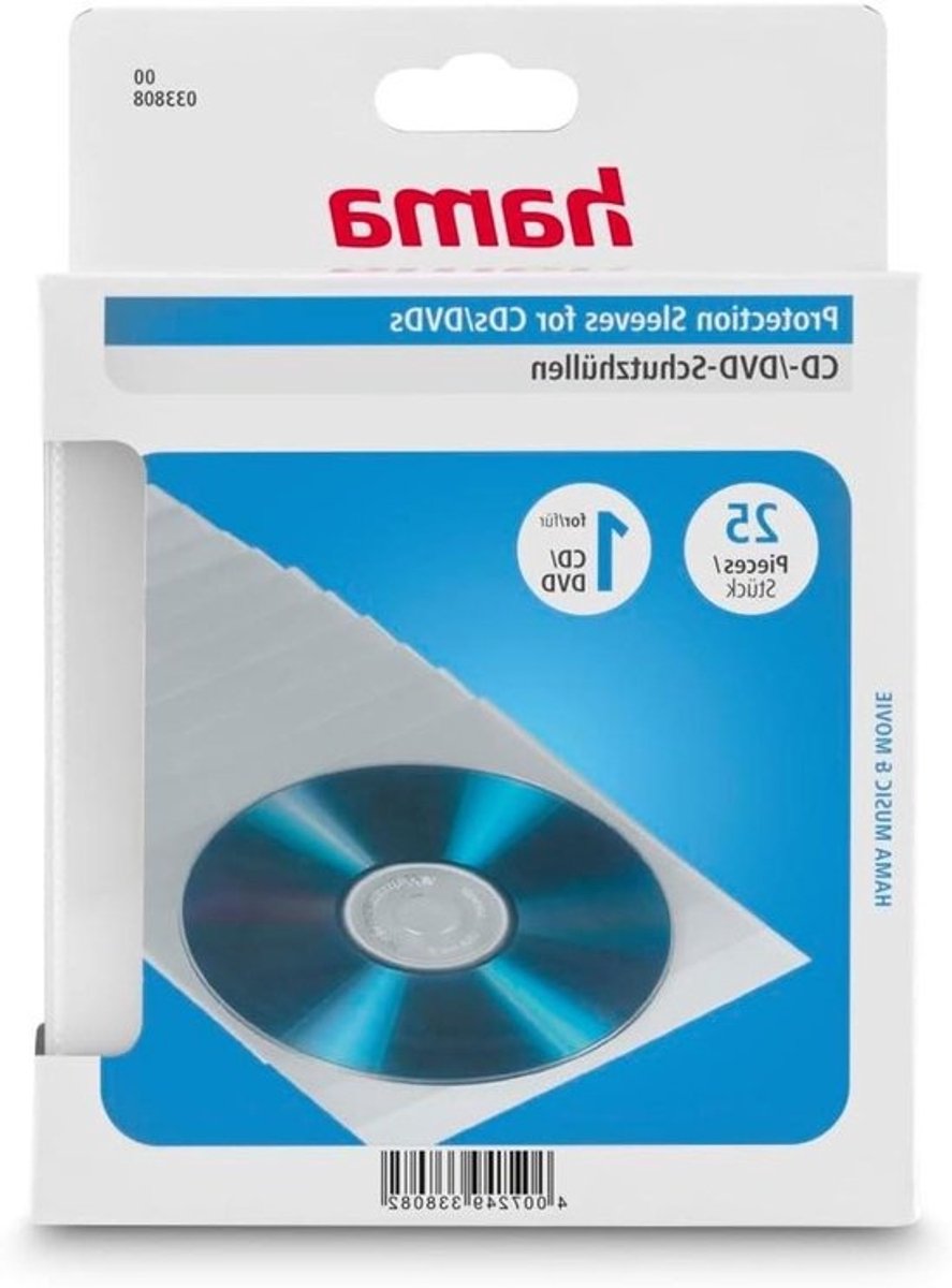 CD DVD Blu-ray hoezen - Beschermhoezen Media - Media Opslag - Slim Design - 25 stuks - transparant