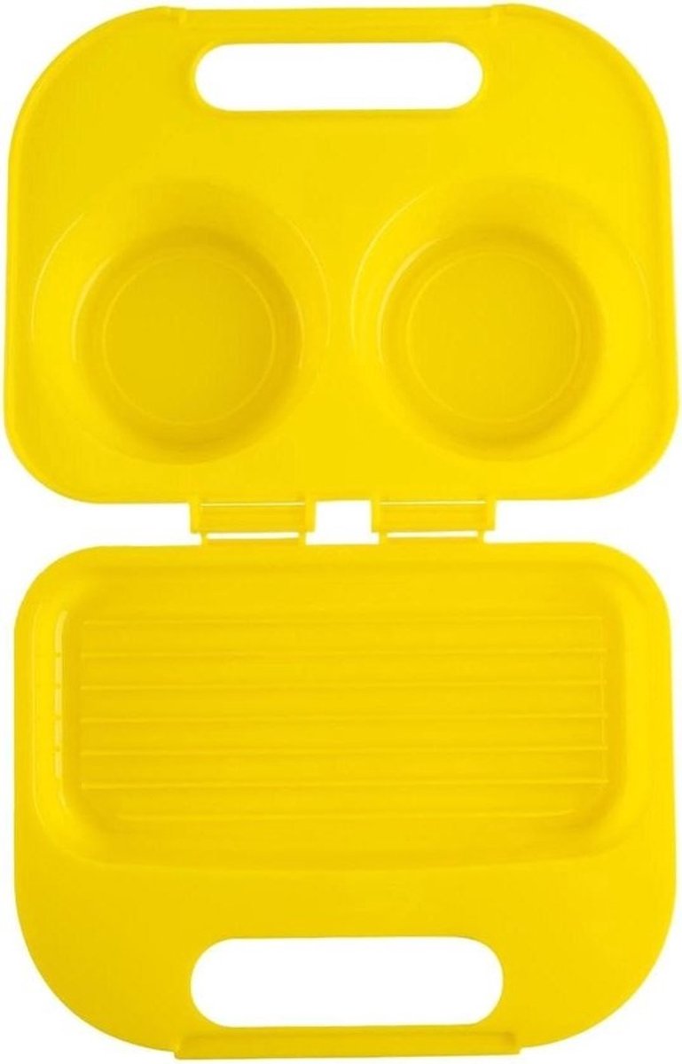 Magnetron Omelet Maker - Eierkoker - Snel Ontbijt Maken - Antiaanbaklaag - 18.4 x 15 cm - Geel