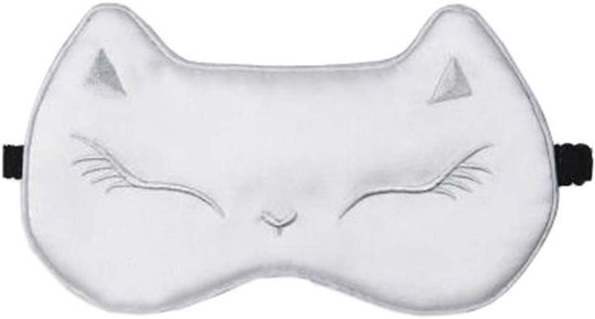 Slaap Oogmasker - Oogkap Slaapmasker - Ontspannen Slapen - Zacht Licht Verduisterend - 21.5 cm x 9.5 cm - Wit