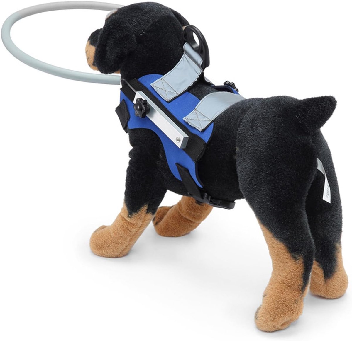 Dailygoods- Veiligheidshalo voor Blinde Honden - Beschermende Ring - Anti-botsing Geleidingsapparaat - Hondenharnas - Verstelbare Riemen - Aluminium e