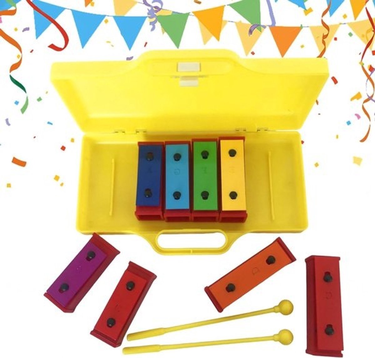 Klokkenspel slaginstrumenten met metalen sleutels, muzikaal leerinstrument voor kinderen, meisjes, peuters, klaslokaal, school, kleuterschool, thuis, speelkamer, straat