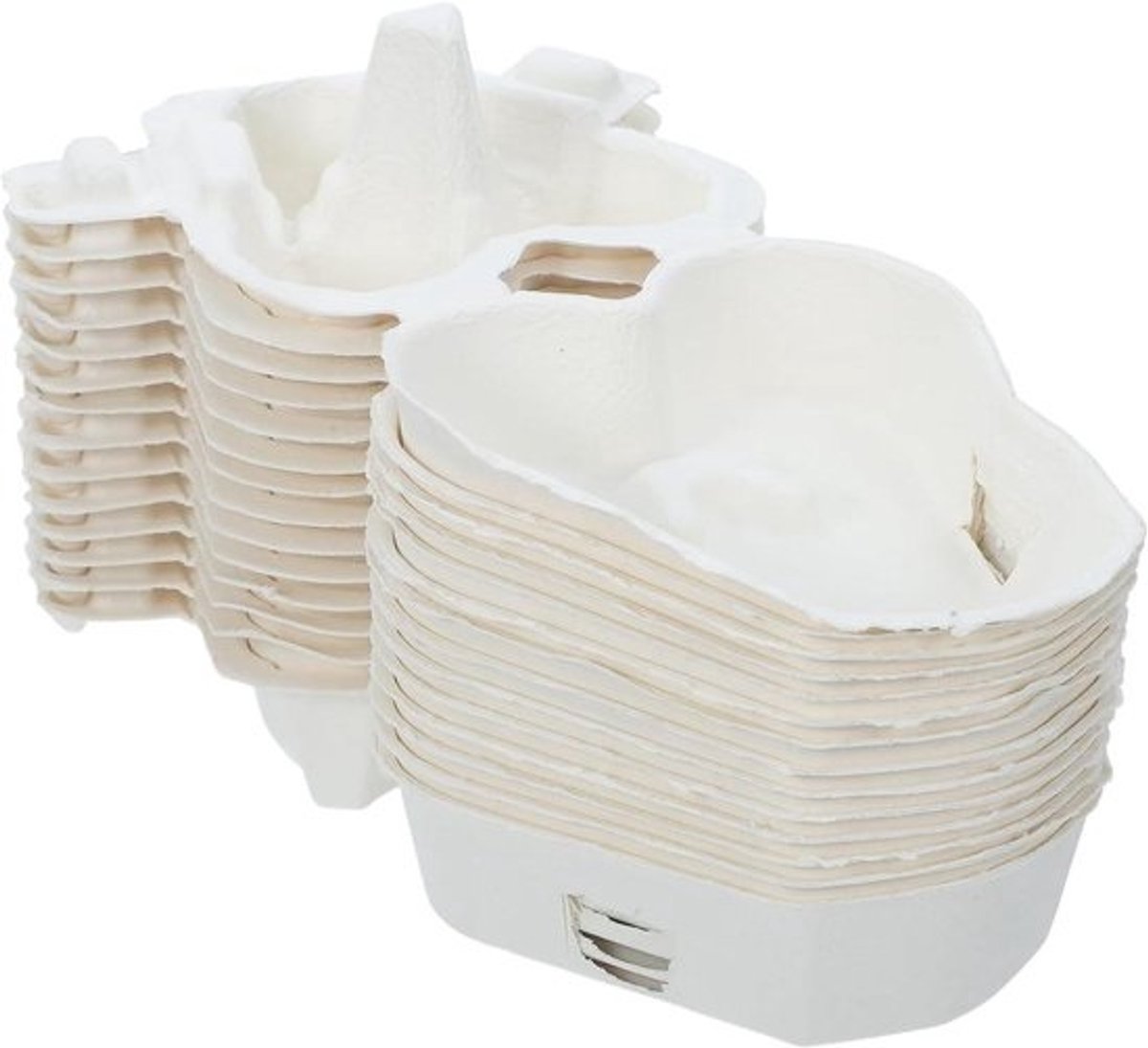 Harten Eierdozen - Opbergdozen Karton - Keuken Organiseren - Stapelbaar Ontwerp - 3 Eieren Per Doos - Wit