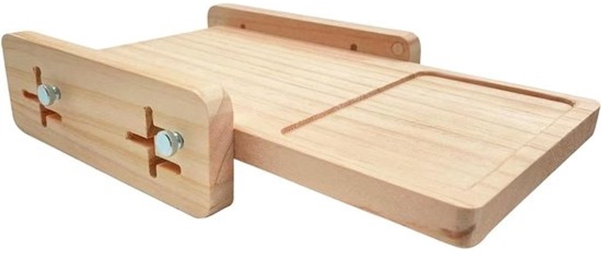 Broodsnijder Hulp - Brood Snijmal - Gelijkmatig Brood Snijden - Verstelbare Breedte - 28x19x5 cm - Bruin