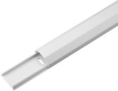 Goobay Halfronde aluminium kabelgoot, wit, 1100 x 33 x 18 mm