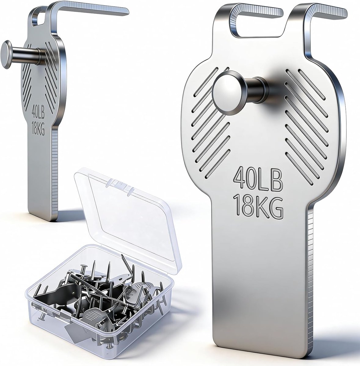 Dailygoods- Foto-hangende Klauwen 20 Stuks - Zware Ophanghaken - Geen Boren - Gereedschapsvrije Installatie - 40 lbs Draagvermogen - Compatibel met Gi