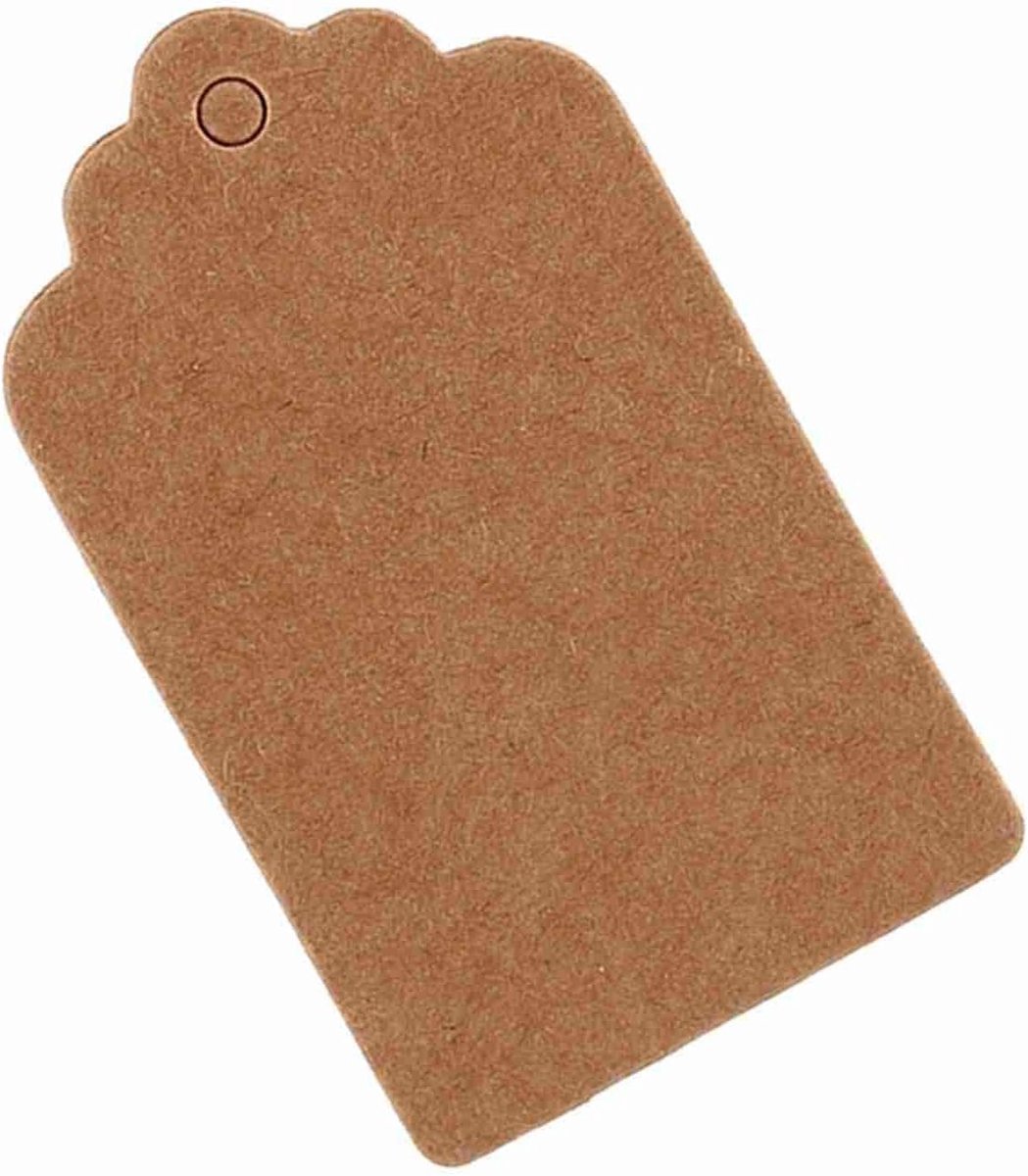 kraftpapier hanger 5x3cm, geschenk label blank naamkaart for dankfeest vakantie huwelijk verjaardag jakobsschelp, 300 stuks