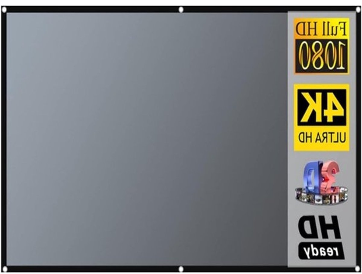 Projectiescherm - Projector Scherm - Home Cinema - Anti Licht Doek - 120 inch - Grijs