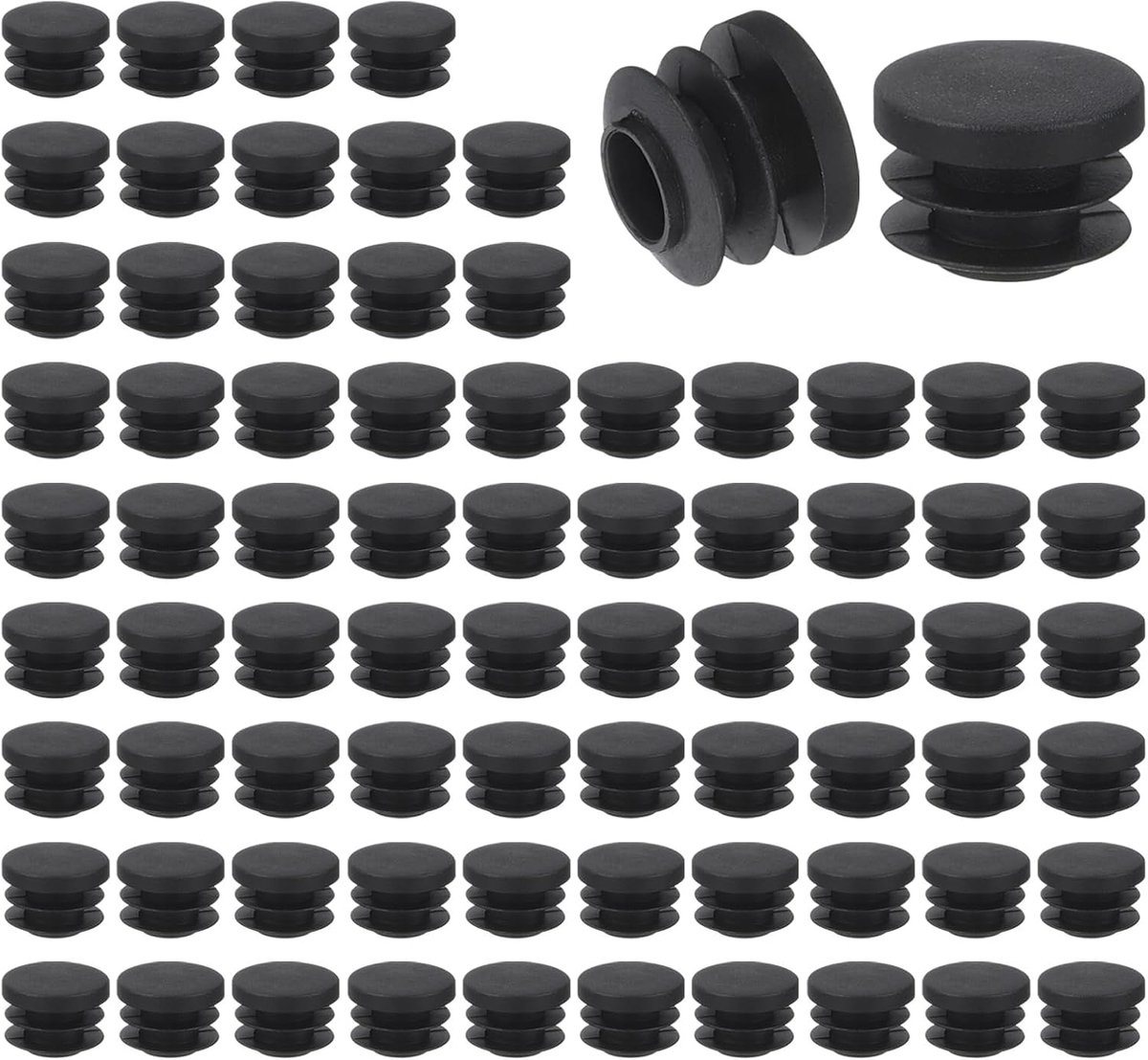 Dailygoods- Buisplug 76 Stuks - Ronde Kunststof Eindkappen 19 mm