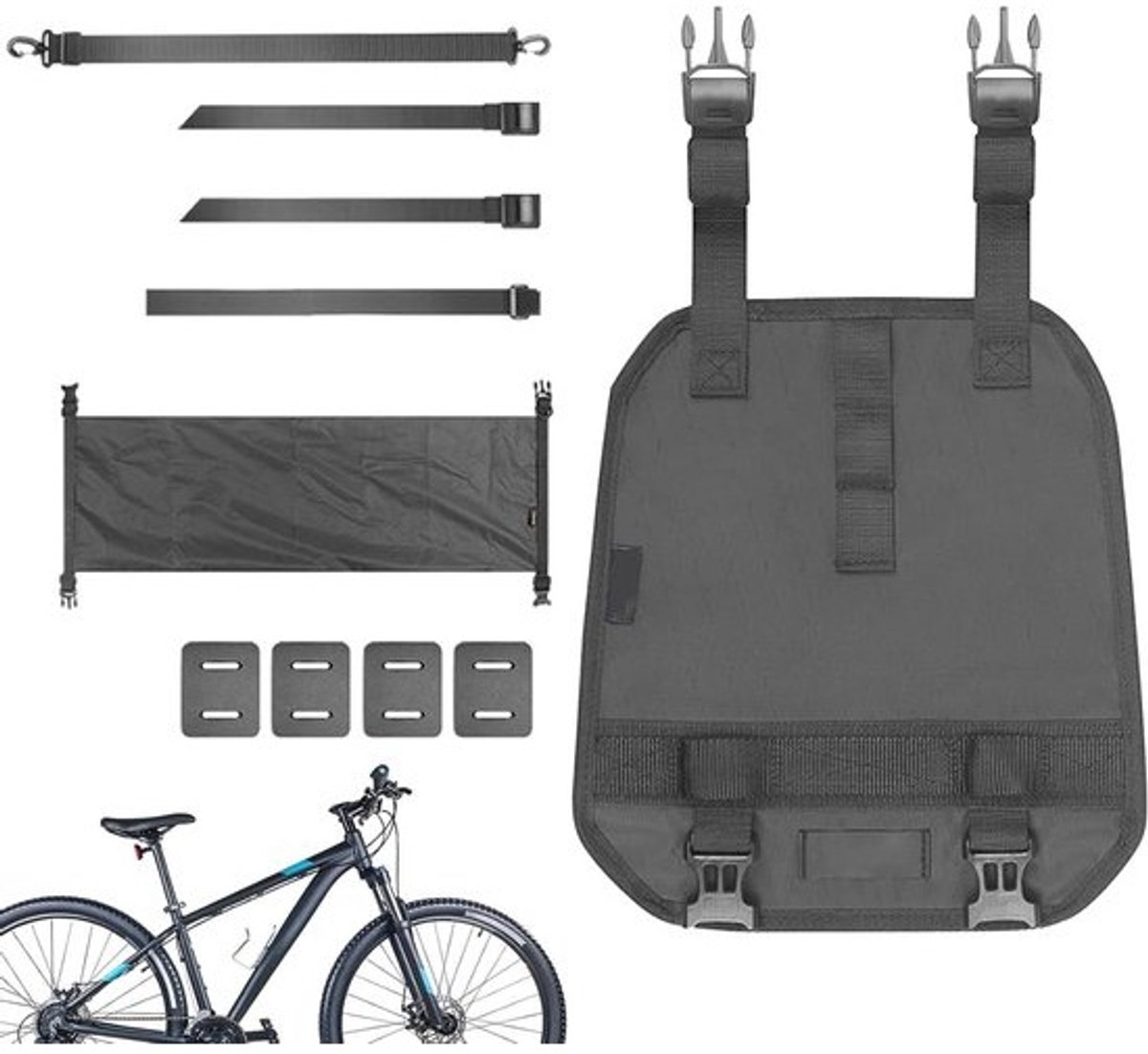 Fietsstuurtas - Fietstas Accessoires - Stadsvervoer - Gereedschapsloos Installatiesysteem - 12L - Zwart Bruin