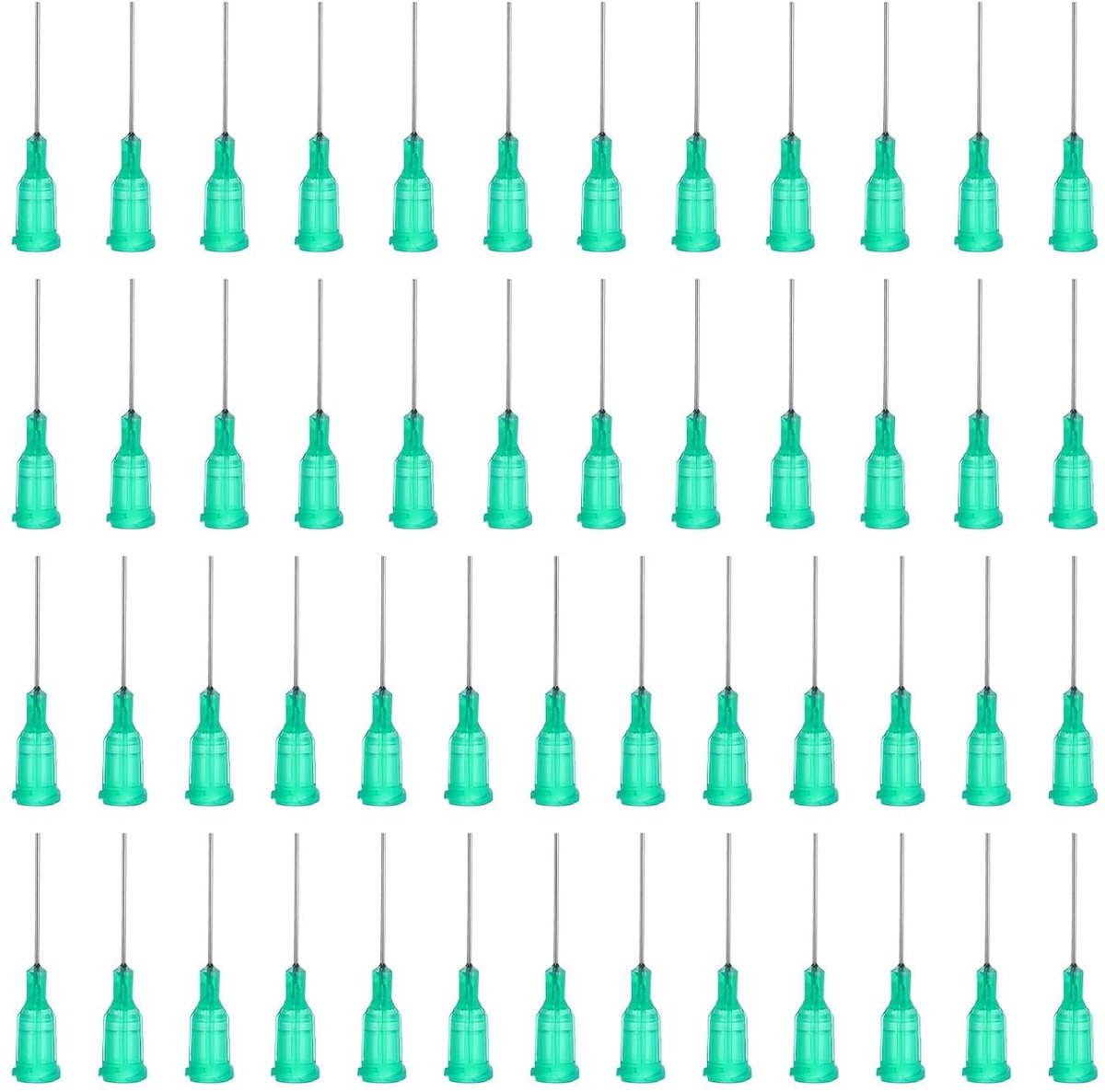 Naalden voor dispenser met afgeschuinde punt met afgeschuinde punt, 100 stuks, 0,5 inch 18 g, industriële vloeistofdispenser voor het bijvullen van vloeibare inkt, lijm, groen