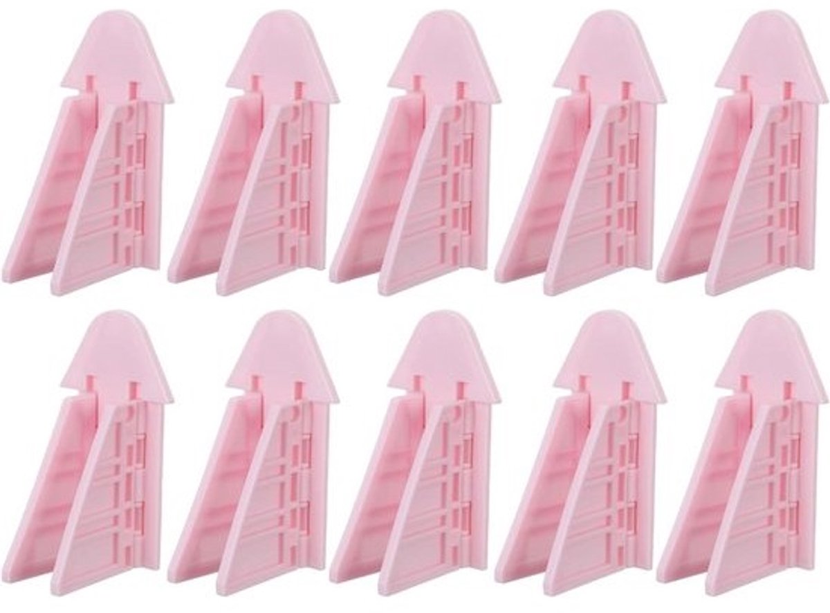 Kinderveilige Schuifdeursloten - Babyproof Sluitingen - Huis Beveiligen - Zelfklevende Bevestiging - 10 Stuks - Roze