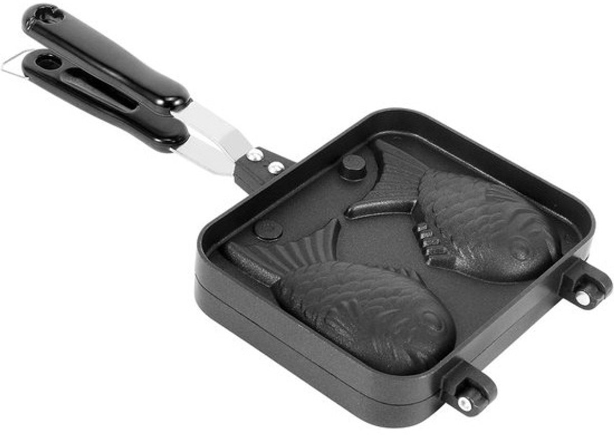 Dubbele Visvorm Wafelijzer - Taiyaki Pan voor Japanse Pannenkoeken en Warme Desserts