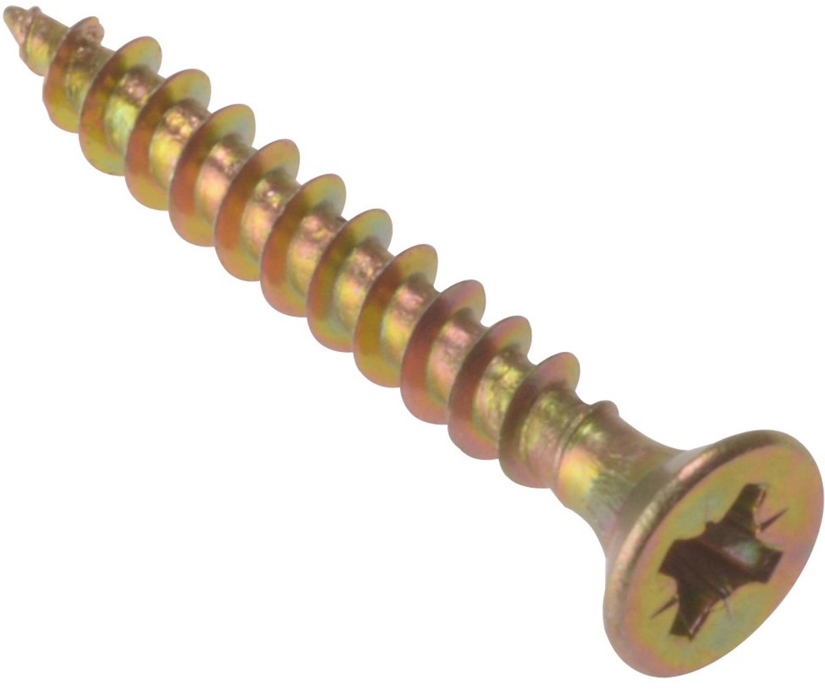 Multifunctionele schroeven 5,0 x 50 mm - zinkgeel gepassiveerd - stevige verbinding - ideaal voor diverse toepassingen - ShopVlot