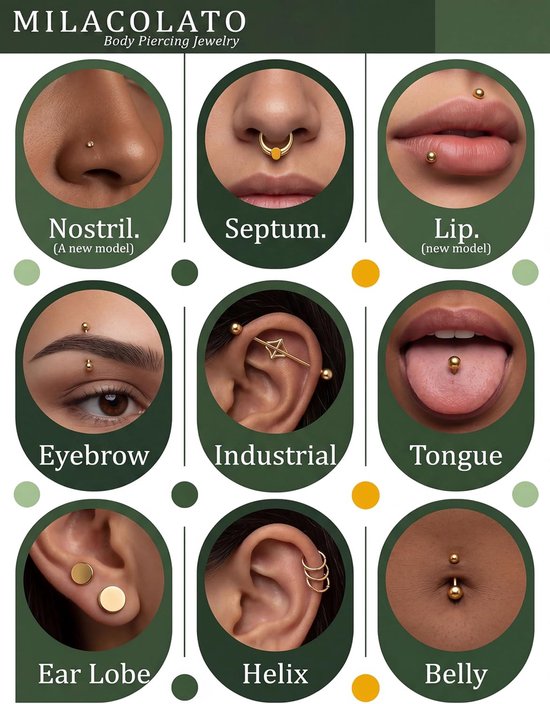 Piercing Taper Insertion Piercing Ball Opdraher Piercings Naald Set Piercing Tang Kogel Opdraaier Pircingsets Zelf prikken Tool — afbeelding 5