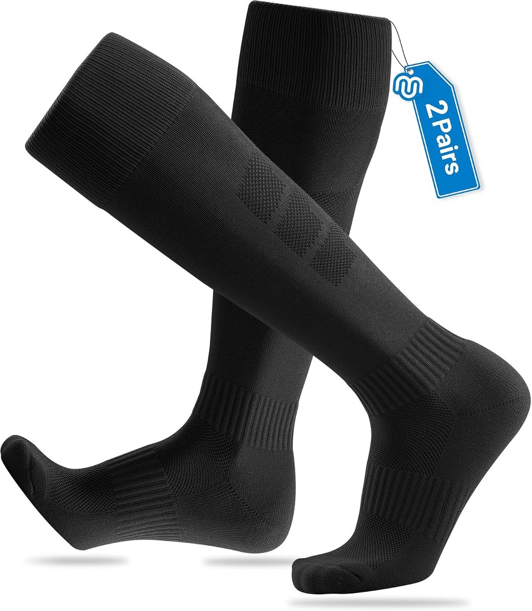 Sokken Anti-Slip Voetbalsokken Kniehoge Sokken, 2 Paar