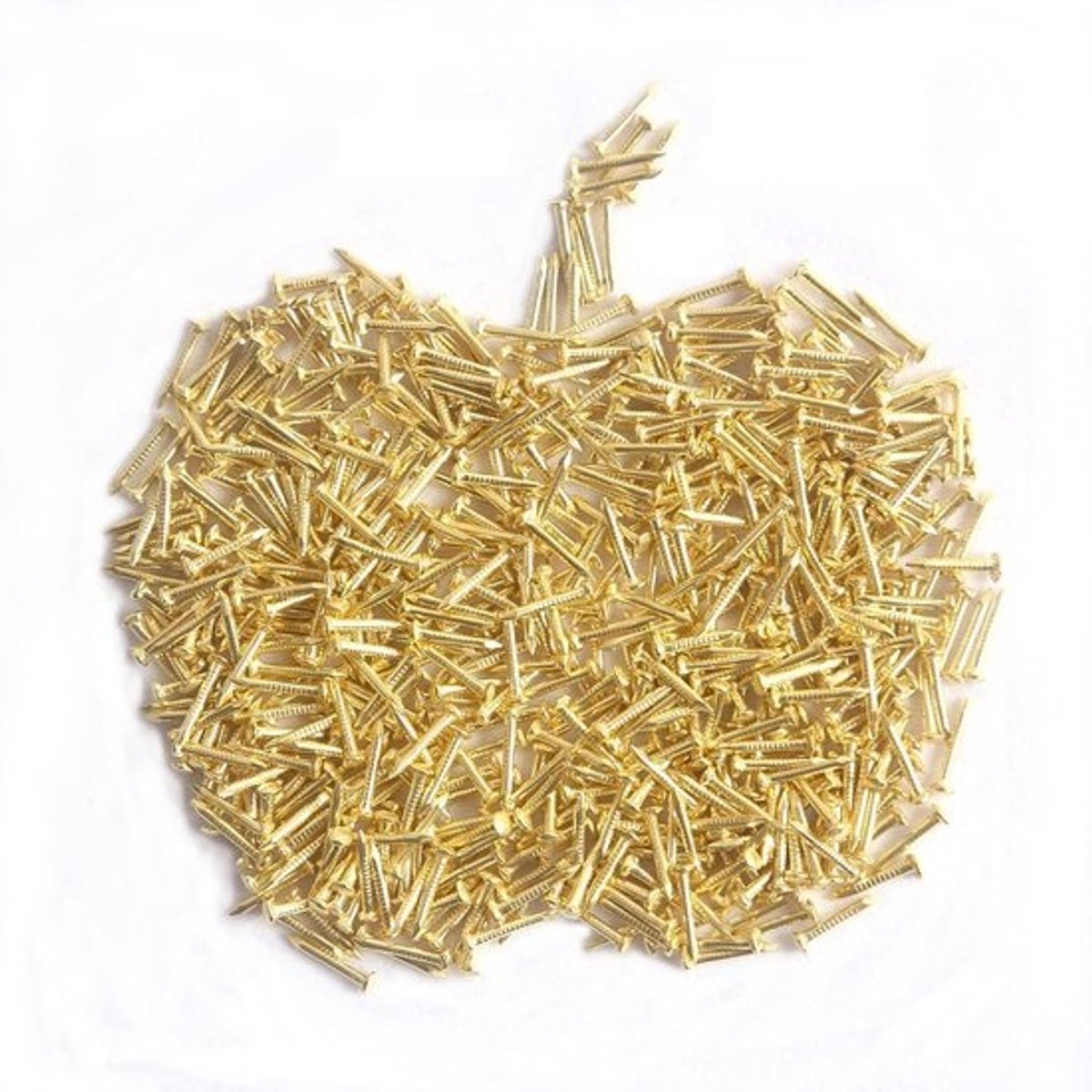 500x Kleine Gouden Spijkers 1.5x20mm voor Ophangen Foto's en Houtbewerking
