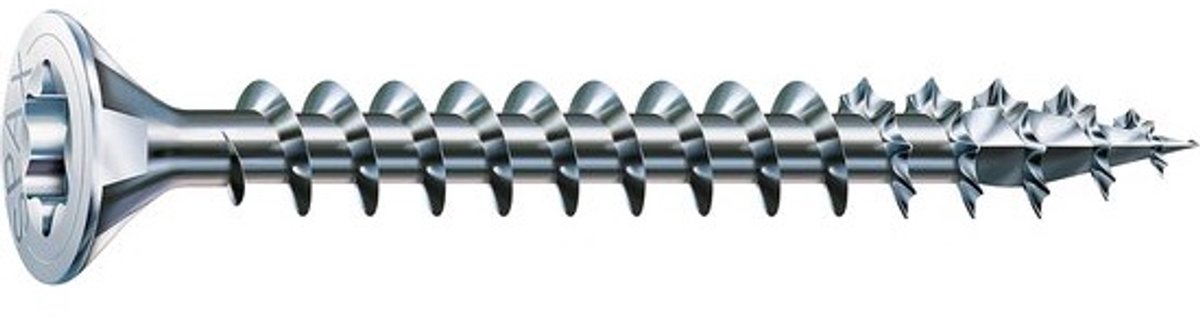 Universele Spaanplaatschroeven 4x20 mm - 1000 Stuks - Volledig Schroefdraad - Verzonken Kop