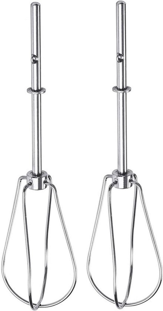 Mixer Accessoires - Kloppers Set - Bakken en Klussen - Roestvrij Staal - 2 Stuks - Zilver