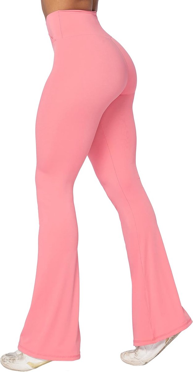 Leggings, Crossover Yoga Pants for Women with Tummy Control, High-Waisted and Wide Leg