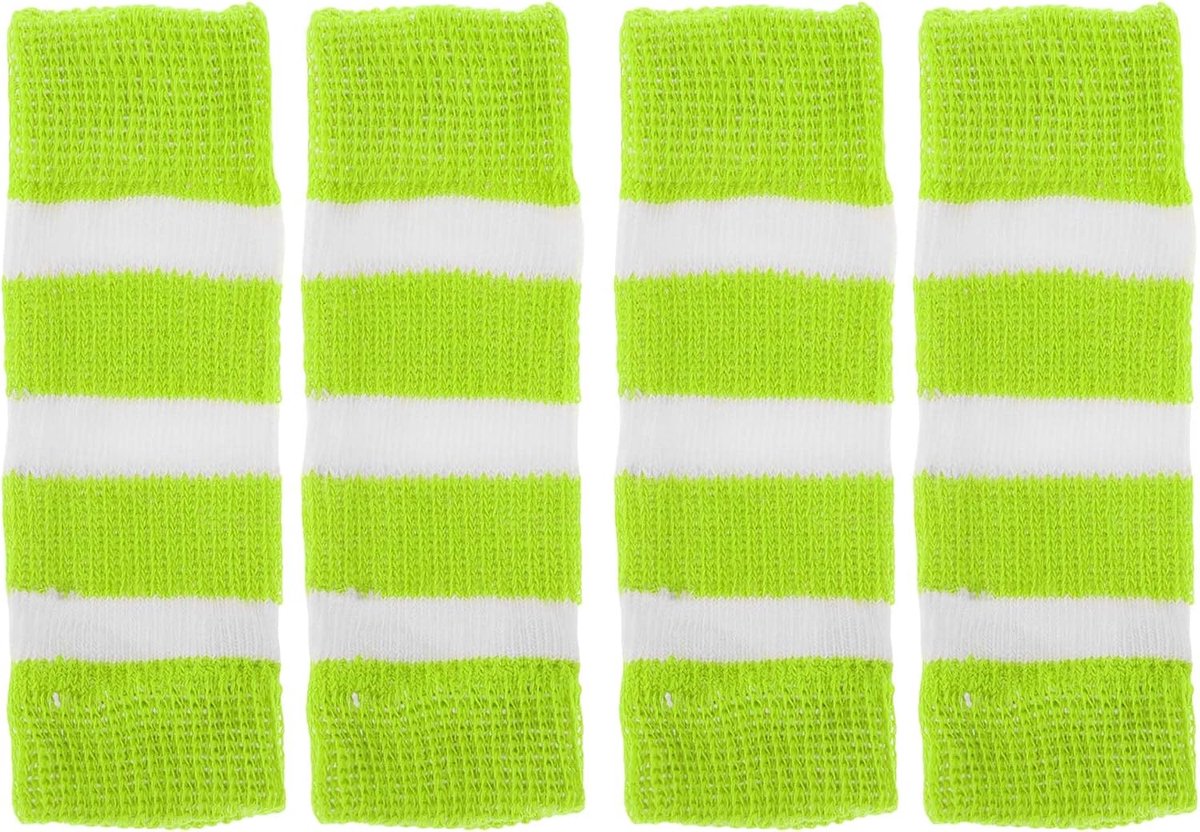 Pack van 4 hondenbeenwarmers winter zachte warme gebreide hondenbeenbeschermers, hondenbeenbeschermers gewrichtsbescherming, geschikt voor kleine honden kittens puppy's, medium, groen wit