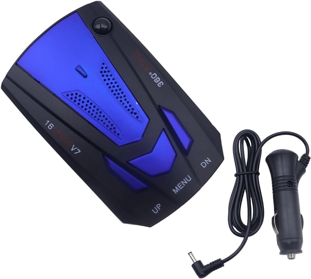 V7 Automotive Flow Radar Snelheidsmeter, Auto-radardetector, Voice Prompt Alarm 3 knoppen eenvoudige bediening