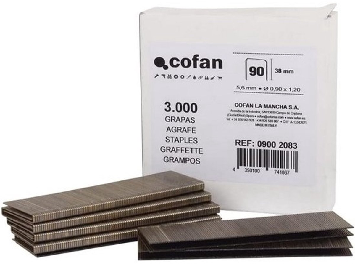 Nietjes 38mm voor nietmachine 3.000 stuks professionele kwaliteit