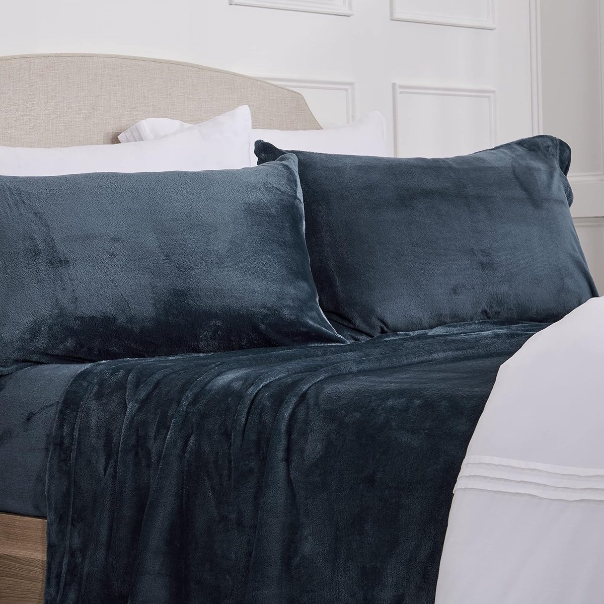 Loft Ultrazachte microfleece lakenset met extra diepe zakken | Extra zachte fluwelen fleece lakenset | Super pluche polar fleece | Fluwelen pluche gezellige warmte | Tribeca Collection (volledig,