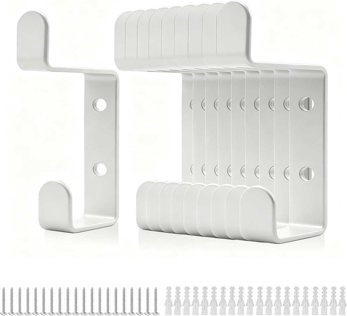 10 stuks kledinghaken voor akoestische panelen, 13 mm, ijzeren garderobehaken voor wandpanelen en kleding