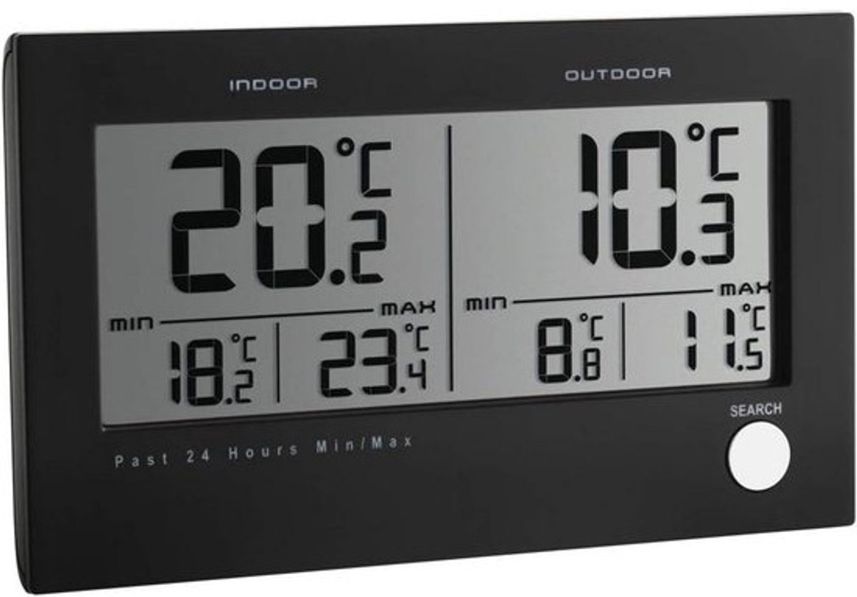 Draadloze thermometer voor binnen en buiten met temperatuuralarm