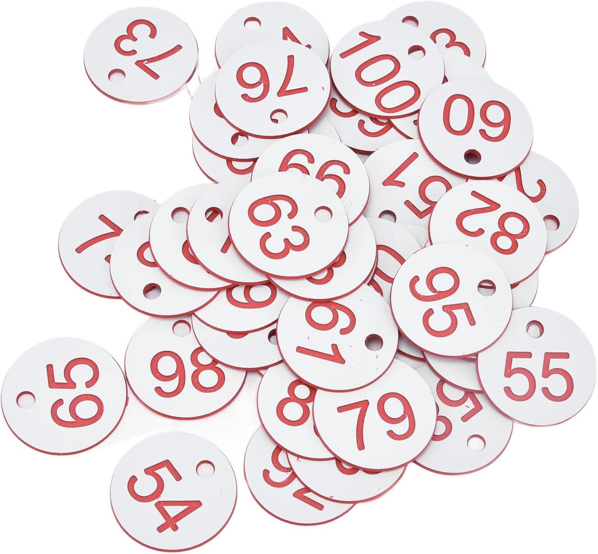 Dailygoods- Bijenkorf Tags - 50 Stks Ronde Genummerde Etiketten - ABS Duurzaam Materiaal - Vee/Etiquetteringslabels - Eenvoudig en Draagbaar - Heldere