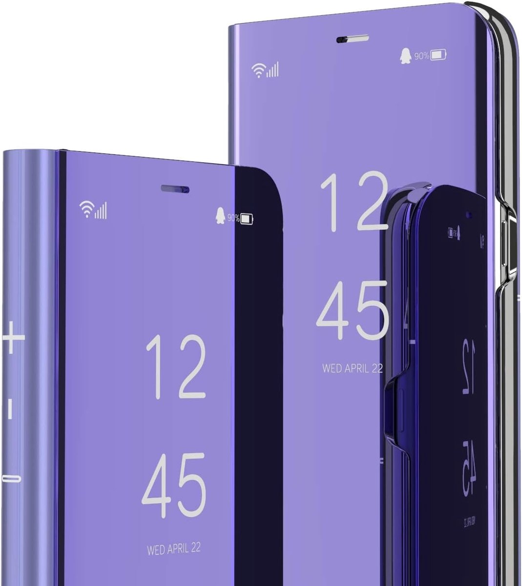 Hoesje voor Samsung Galaxy S24, transparant PC met venster + premium PU-lederen flipstandaard schokbestendige magnetische sluiting, beschermend telefoonhoesje voor Samsung Galaxy S24.