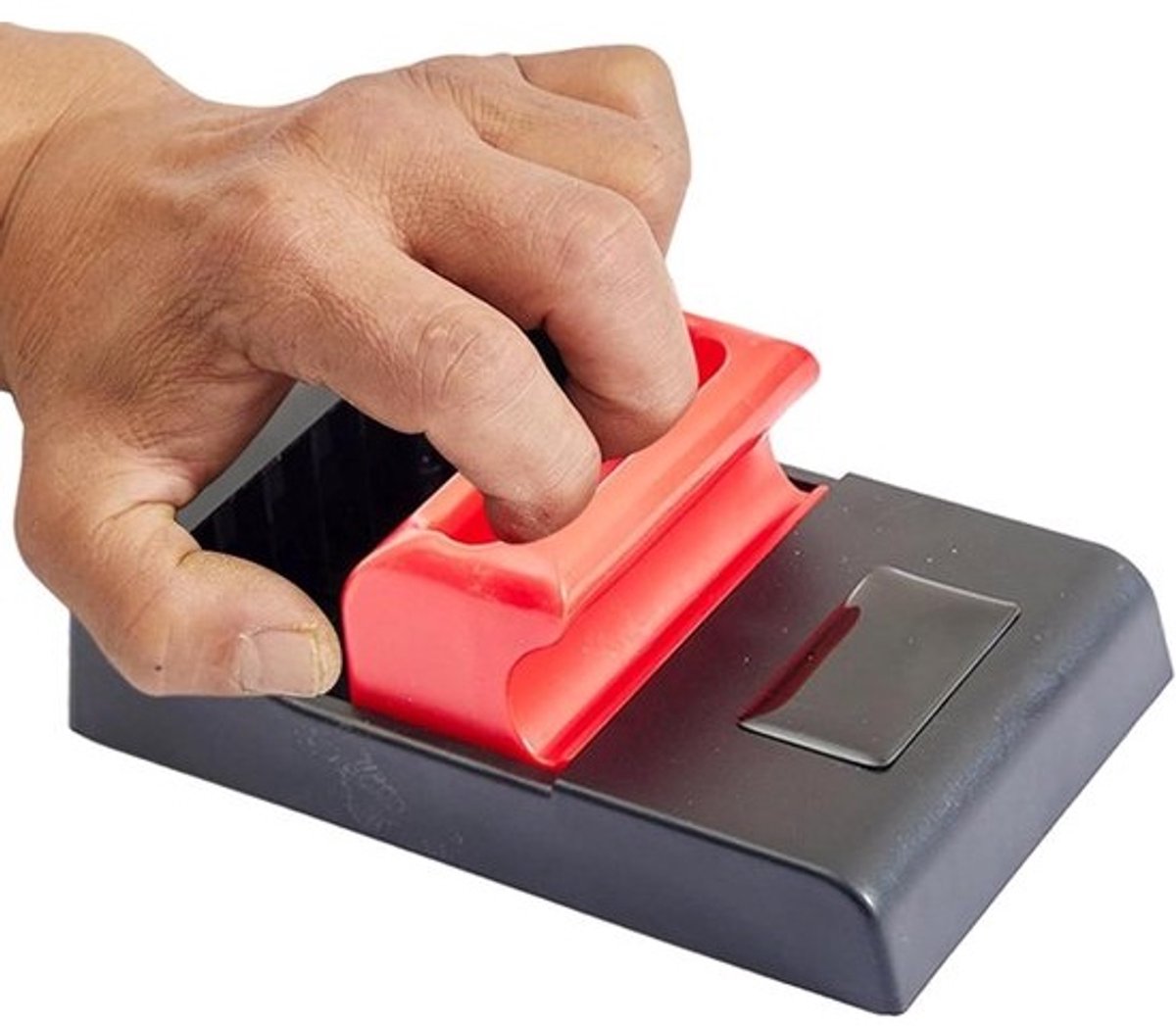Handtrainer Vingerkracht - Gripversterker Handoefening - Krachttraining Handen - Aanpasbare Weerstand - 16 x 10 x 5 cm - Rood