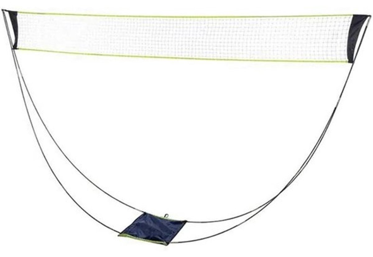 Badmintonnet Set - Volleybalnet Strandnet - Buitenspellen Spelen - Draagbaar Opvouwbaar - 300 x 150 cm - Zwart