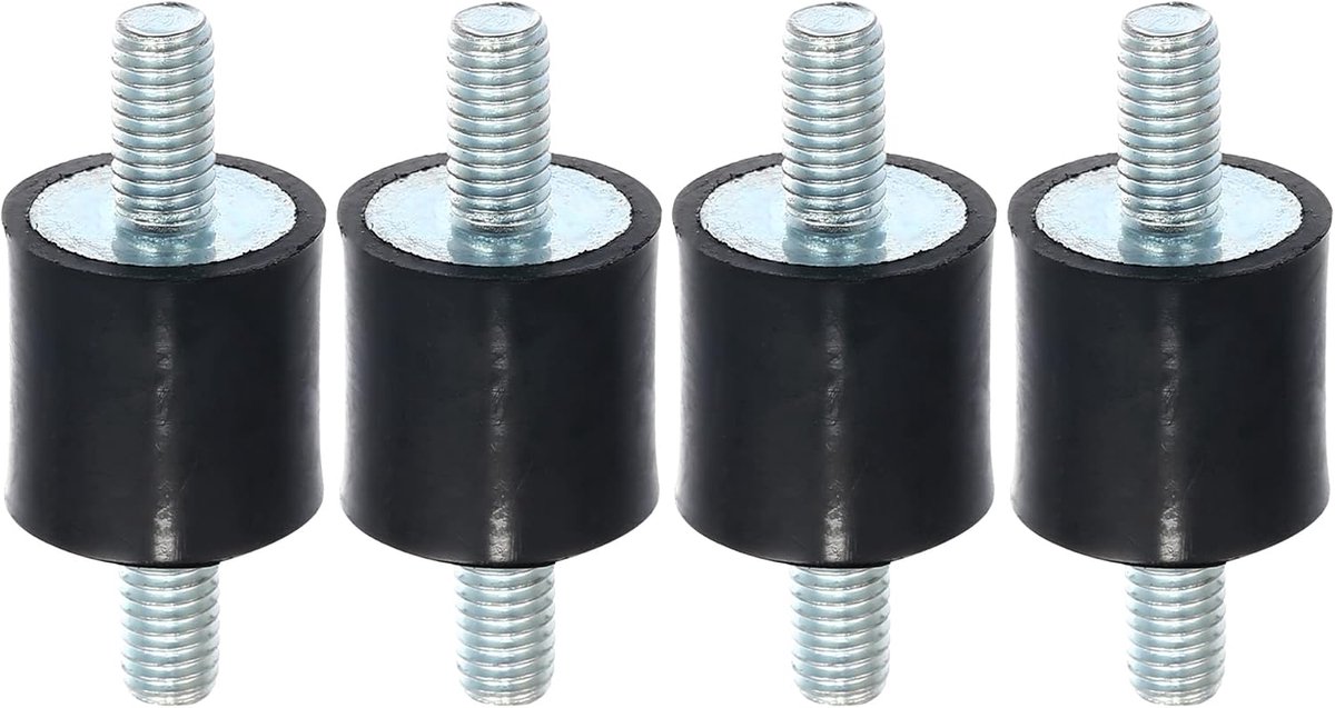 Dailygoods- Anti-Trillingsrubber 4 Stuks - Isolator Mount 15x15mm - Demping - Geluidsreductie - Duurzaam Materiaal - Eenvoudige Vervanging - Rubber Mo