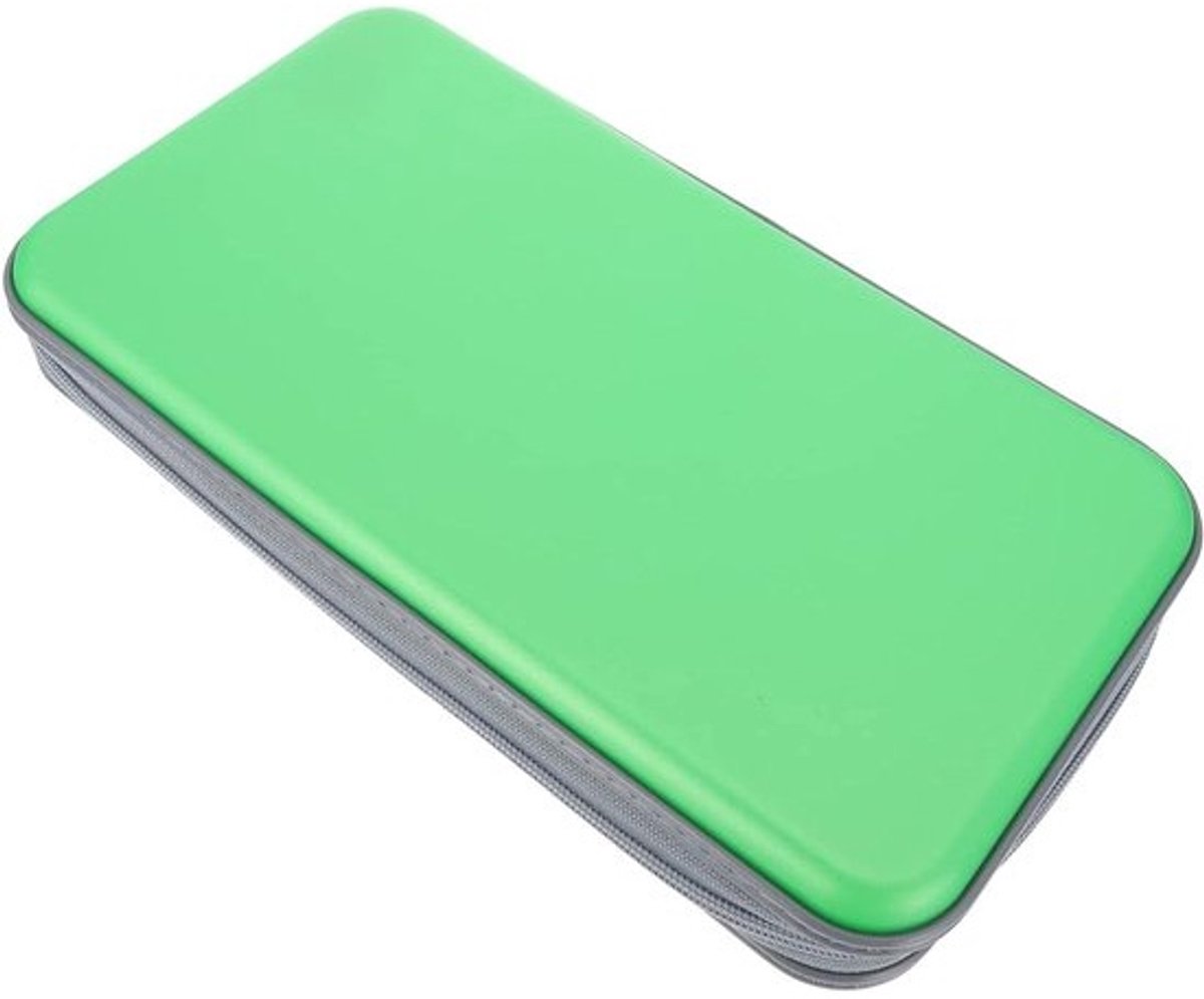 Cd Opbergcase - Dvd Hoesje - Cd's Organiseren - 80 Slots - 28x16cm - Groen