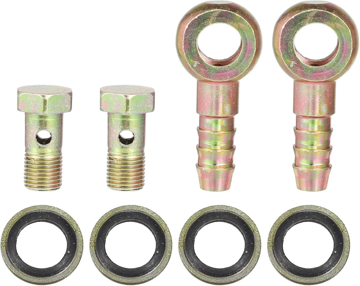 Dailygoods - M10x1 Banjo Slang Barb Bout Fitting Adapter voor Auto (Set van 2)