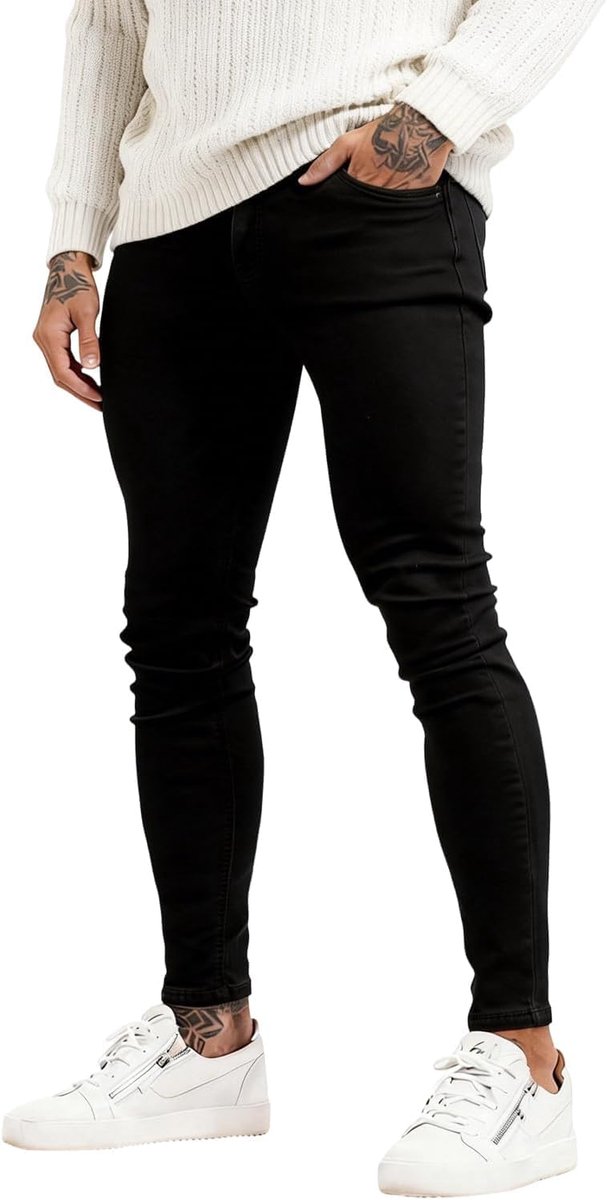 Jeans Super Stretch Gescheurde Jeans Broek Voor Mannen Casual