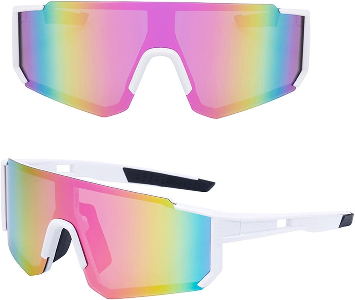Sportzonnebril voor dames en heren, gepolariseerde zonnebril voor outdooractiviteiten, MTB, racefiets, fietsen, skiën, zonnebril met UV400