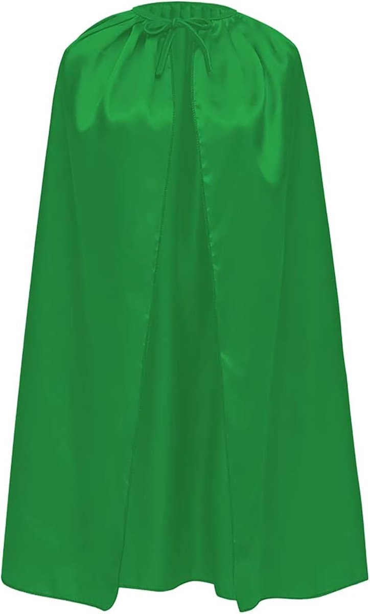 Zwarte Cape Met Capuchon Voor Vampierkostuum En Heksenkostuum, Middeleeuwse Cape Voor Dames, Omkeerbare Cape In Zwart, Rood, Groen, Paars, Blauw, 140 Cm