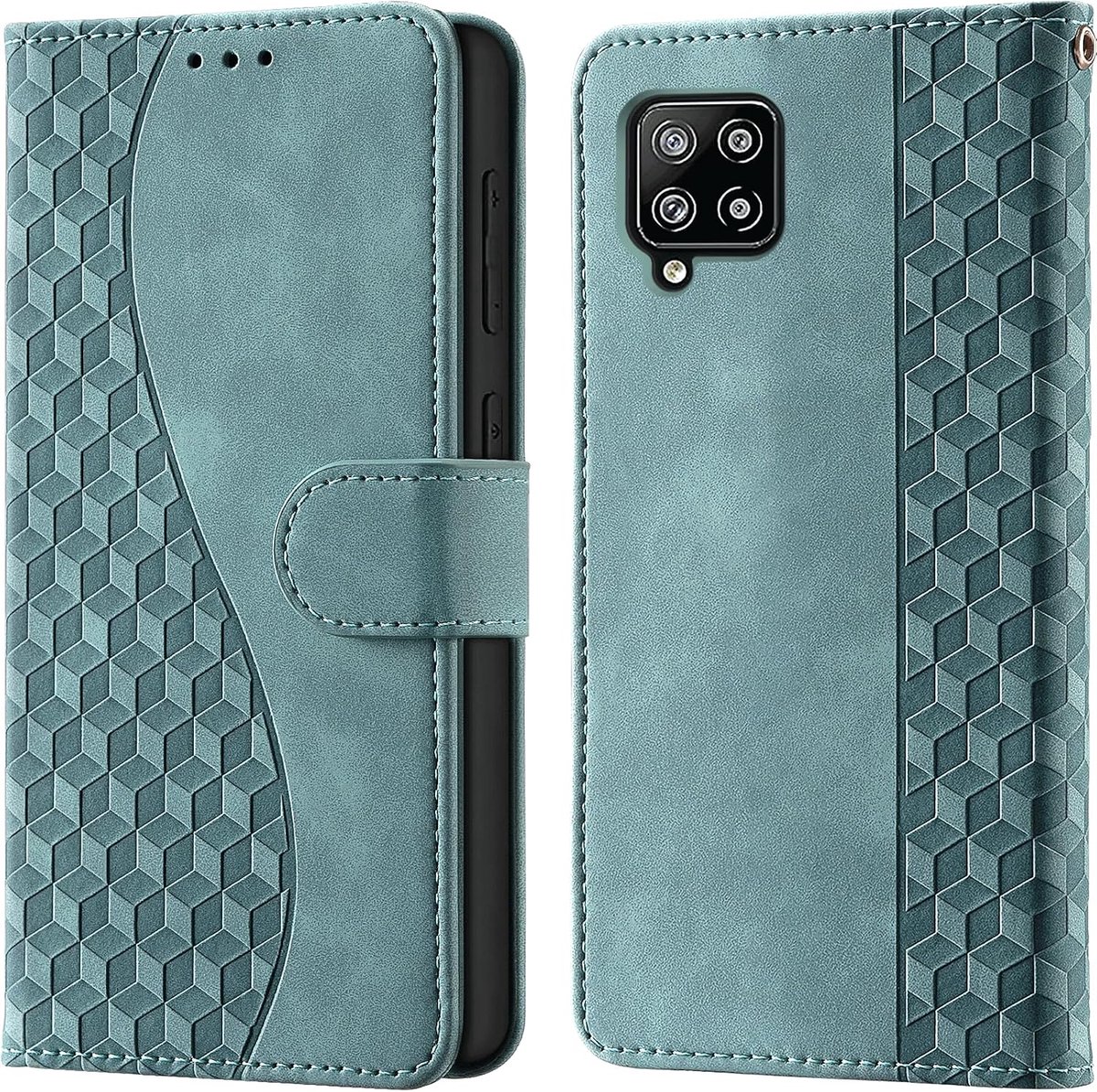 Portemonnee Telefoonhoes voor Samsung Galaxy A42 5G Mistgroen
