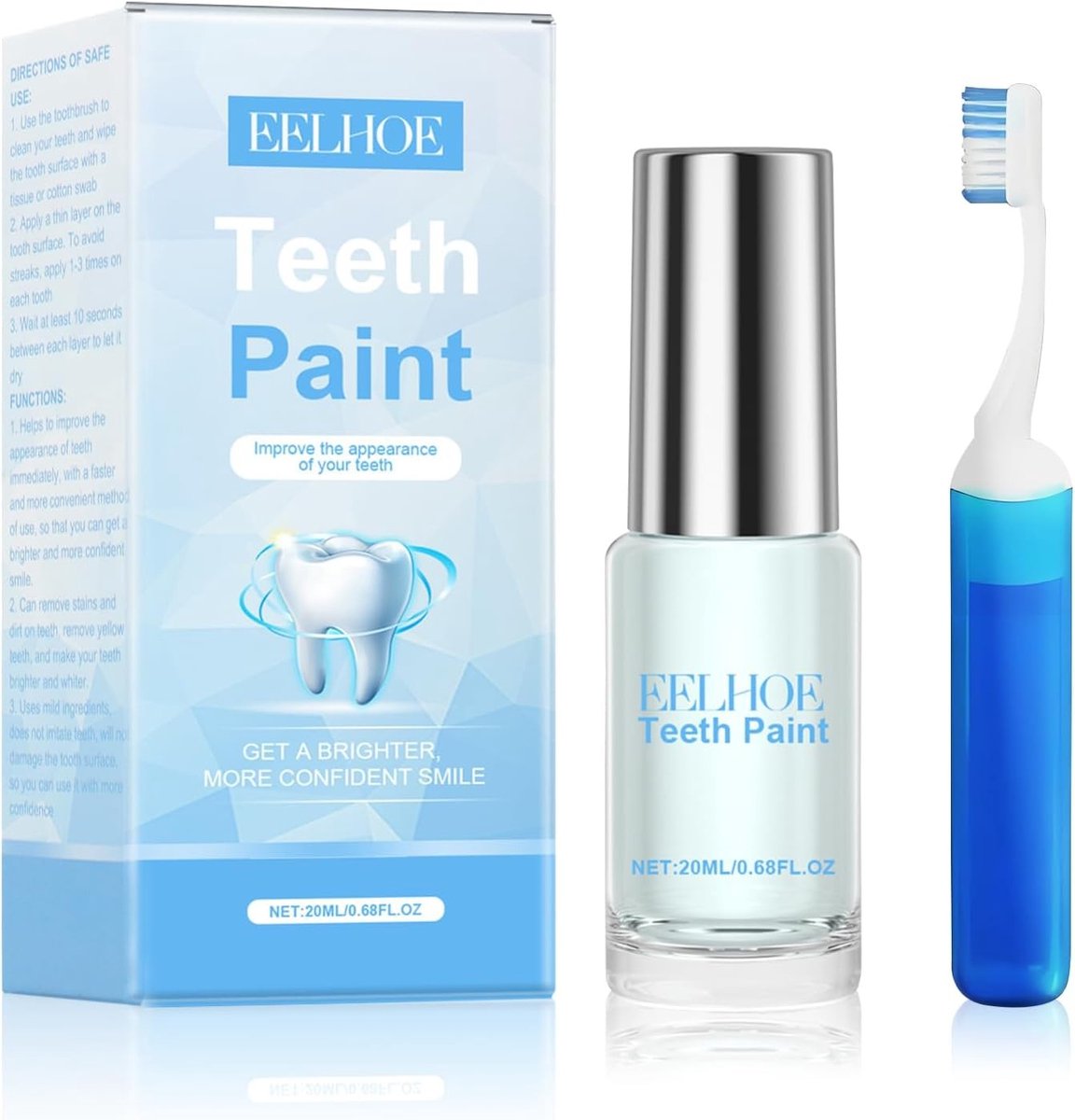 Witte tandlak voor directe tandverkleuring, tandbleking en glanzende tanden, 75 ml