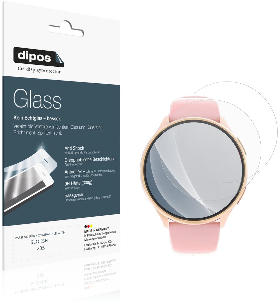 dipos – 2x Matte Pantserfolie geschikt voor SLOKSFil I235 | 9H Screenprotector