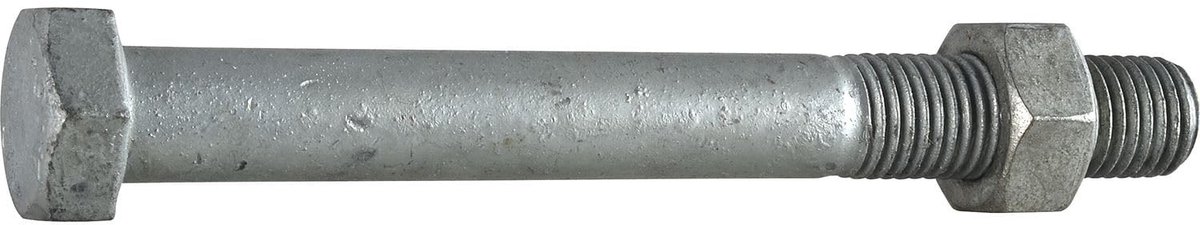 Elzusha - Stalen Bouten M20x80 met Moer, Thermisch Verzinkt, 10 Stuks