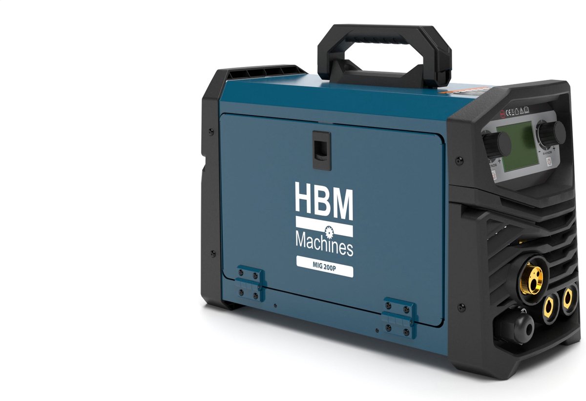 HBM MIG/MAG 200P svetsmaskin – 30-200 A, MIG/MAG/TIG/MMA, kompakt inverter med dubbelpuls för tunnplåt & aluminium