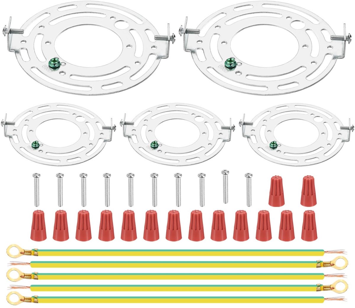 Elzusha - Universele Lampmontageset met 5 Rond Plafondplaten
