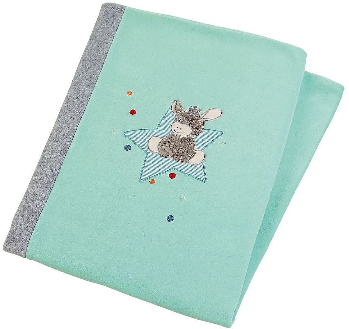 Elzusha - Cuddly Blanket voor Baby's met Donkey Emmi, 75 x 100 cm