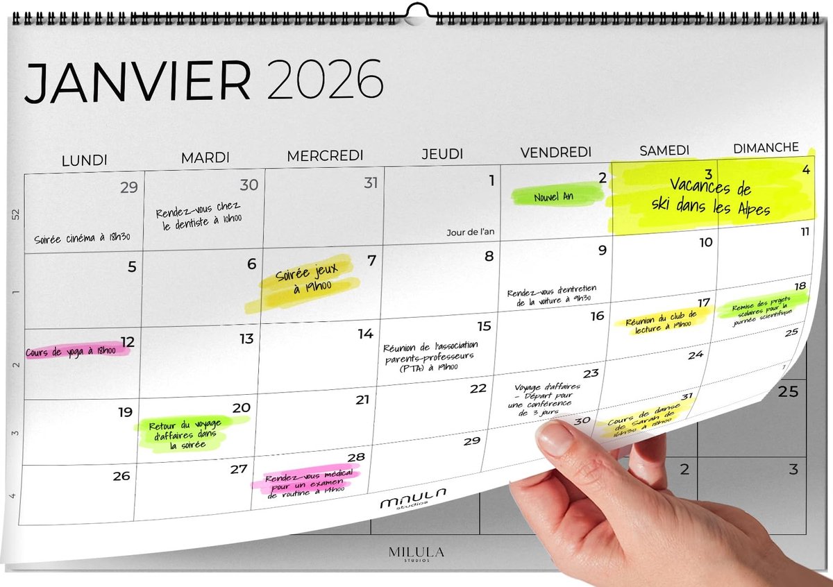 Elzusha - Wandkalender 2025/2026 - A4 Jaarplanner