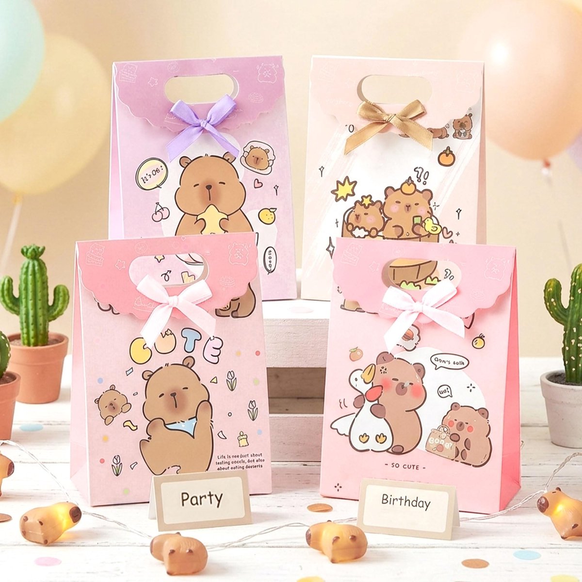 Elzusha - Capybara Cadeauzakken, Set van 12