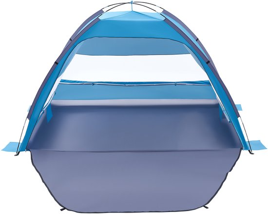 Strandtent/Zonnescherm voor 4 Personen, UPF 50+ Bescherming, Draagbare Tent met Draagtas en Grondankers, Lichtgewicht Parasol voor Kamperen, Vissen en Picknicken — afbeelding 2